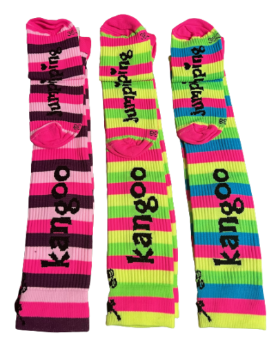 Pruhované kangoo jumps podkolenky