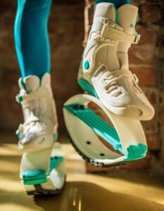 Fit boots white aqua detail