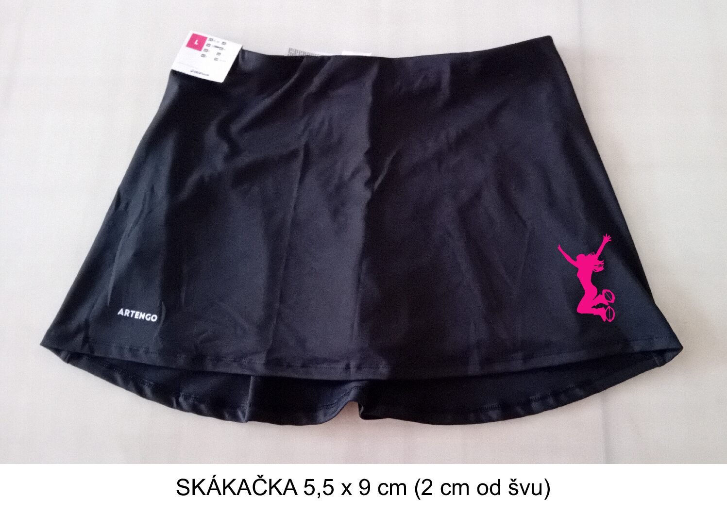 Sukně na cvičení s kraťasy Kangoo Jumping - černá a bílá - Obrázek 2